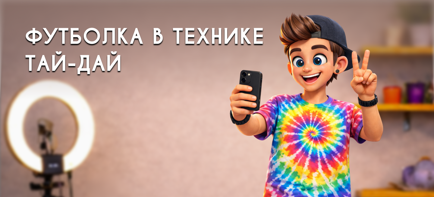Футболка в технике тай-дай — создаём своими руками!